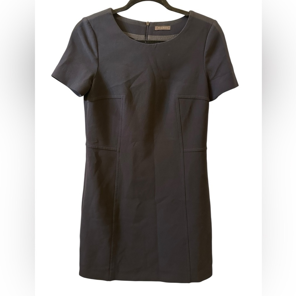 Peserico Black Short Sleeve Mini Dress size 40